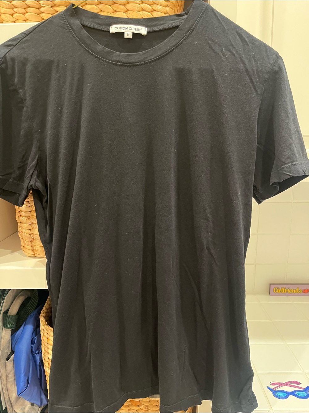 Cotton Citizen Black Short Sleeve Crewneck Tee